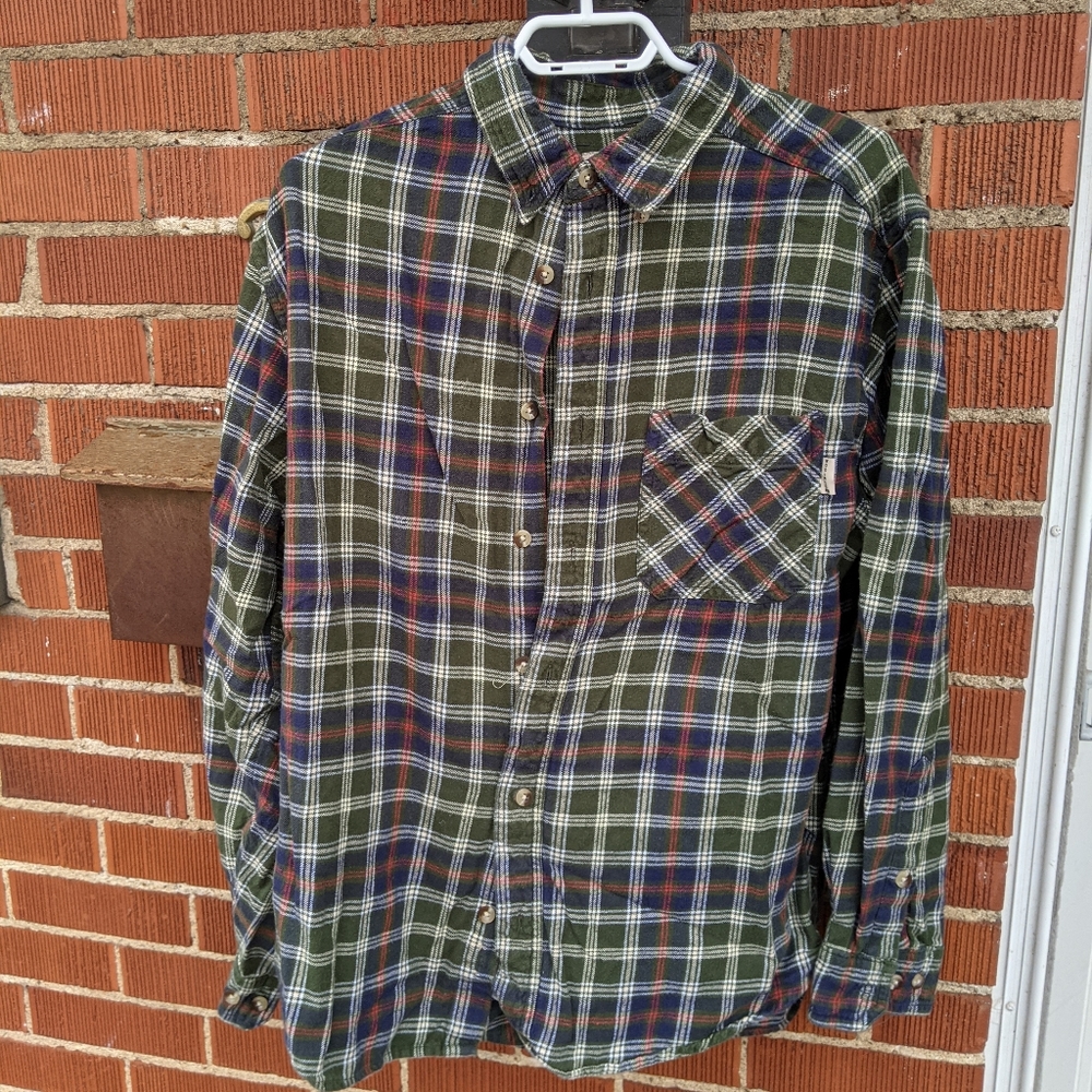 Green unisex flannel